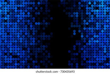 Light BLUE vector pattern of geometric circles, shapes. Colorful mosaic banner. Geometric background with colored disks.