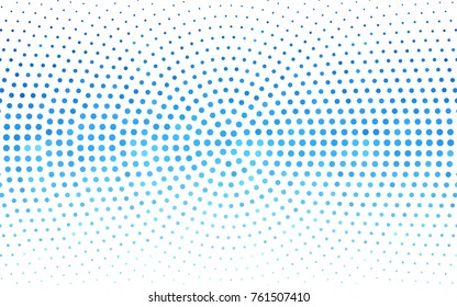Light BLUE vector pattern of geometric circle shapes. Colorful mosaic banner. Geometric background with colored disks.