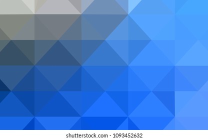 Light BLUE vector pattern with gradient triangles. Shining polygonal illustration, which consist of triangles. A completely new design for your leaflet.