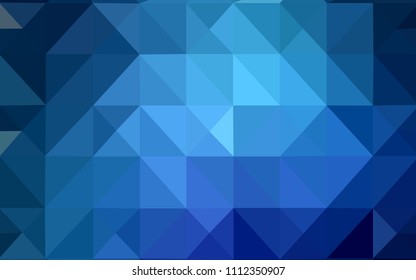 Light BLUE vector pattern with gradient triangles. Creative geometric illustration in Origami style with gradient. Pattern for a brand book's backdrop.
