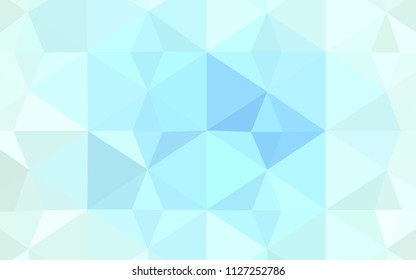 Light BLUE vector pattern with gradient triangles. A completely new color illustration in a polygonal style. The best triangular design for your business.