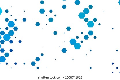 Light BLUE vector pattern. Hexagonal template. Geometric sample. Repeating hexagon shapes. Brand-New texture for your design. Pattern can be used for background