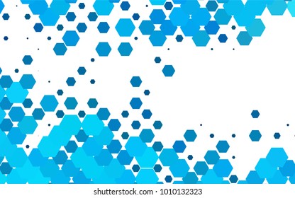 Light BLUE vector pattern. Hexagonal template. Geometric sample. Repeating hexagon shapes. Brand-New texture for your design. Pattern can be used for background