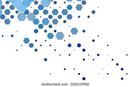 Light BLUE vector pattern. Hexagonal template. Geometric sample. Repeating hexagon shapes. Brand-New texture for your design. Pattern can be used for background
