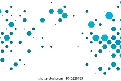 Light BLUE vector pattern. Hexagonal template. Geometric sample. Repeating hexagon shapes. Brand-New texture for your design. Pattern can be used for background