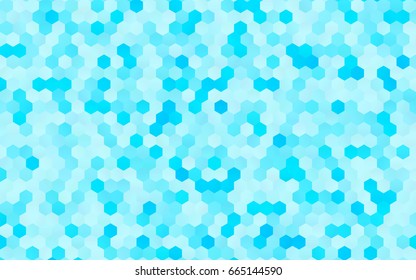 Light BLUE vector pattern. Hexagonal template. Geometric sample. Repeating hexagon shapes. Brand-New texture for your design. Pattern can be used for background