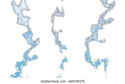 Light BLUE vector pattern. Hexagonal template. Geometric sample. Repeating hexagon shapes. Brand-New texture for your design. Pattern can be used for background