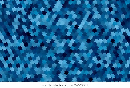 Light BLUE vector pattern. Hexagonal template. Geometric sample. Repeating hexagon shapes. Brand-New texture for your design. Pattern can be used for background