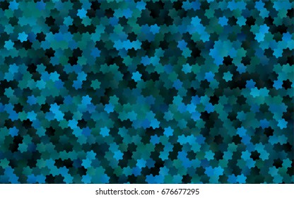 Light BLUE vector pattern. Hexagonal template. Geometric sample. Repeating hexagon shapes. Brand-New texture for your design. Pattern can be used for background