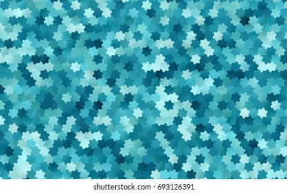 Light BLUE vector pattern. Hexagonal template. Geometric sample. Repeating hexagon shapes. Brand-New texture for your design. Pattern can be used for background
