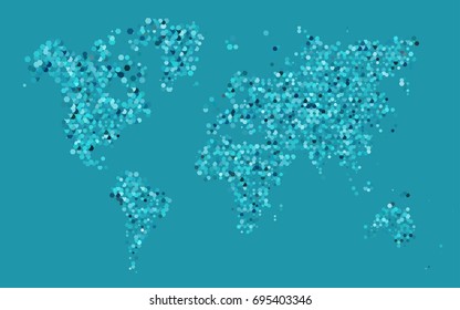 Light BLUE vector pattern. Hexagonal template. Geometric sample. Repeating hexagon shapes. Brand-New texture for your design. Pattern can be used for background