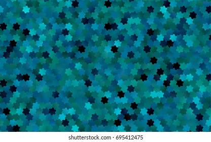 Light BLUE vector pattern. Hexagonal template. Geometric sample. Repeating hexagon shapes. Brand-New texture for your design. Pattern can be used for background