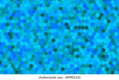 Light BLUE vector pattern. Hexagonal template. Geometric sample. Repeating hexagon shapes. Brand-New texture for your design. Pattern can be used for background