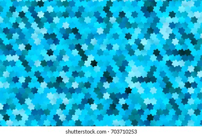 Light BLUE vector pattern. Hexagonal template. Geometric sample. Repeating hexagon shapes. Brand-New texture for your design. Pattern can be used for background