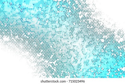 Light BLUE vector pattern. Hexagonal template. Geometric sample. Repeating hexagon shapes. Brand-New texture for your design. Pattern can be used for background