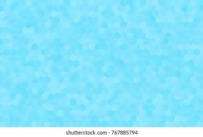 Light BLUE vector pattern. Hexagonal template. Geometric sample. Repeating hexagon shapes. Brand-New texture for your design. Pattern can be used for background
