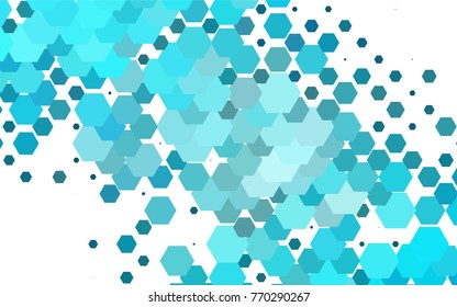 Light BLUE vector pattern. Hexagonal template. Geometric sample. Repeating hexagon shapes. Brand-New texture for your design. Pattern can be used for background