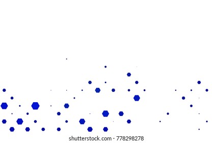 Light BLUE vector pattern. Hexagonal template. Geometric sample. Repeating hexagon shapes. Brand-New texture for your design. Pattern can be used for background