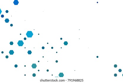 Light BLUE vector pattern. Hexagonal template. Geometric sample. Repeating hexagon shapes. Brand-New texture for your design. Pattern can be used for background