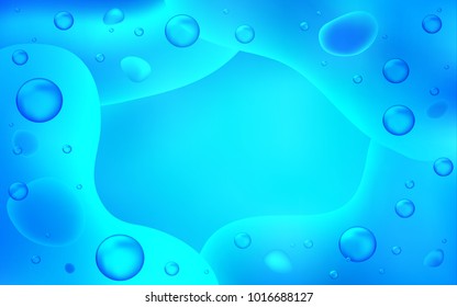 Light BLUE vector pattern with lamp shapes. Blurred geometric sample with gradient bubbles.  New composition for your brand book.