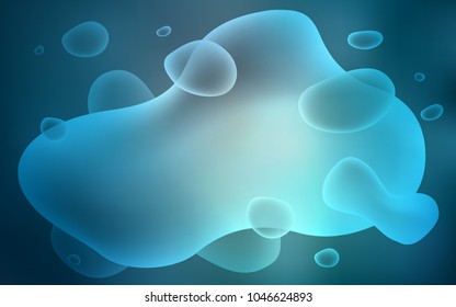 Light BLUE vector pattern with lamp shapes. Blurred geometric sample with gradient bubbles.  Pattern for your business design.