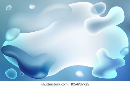 Light BLUE vector pattern with lamp shapes. Glitter abstract illustration with wry lines. Memphis style for your business design.