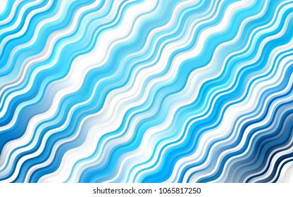 Light BLUE vector pattern with lamp shapes. Shining illustration, which consist of blurred lines, circles. A completely new marble design for your business.