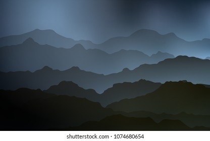 Light BLUE vector pattern with lamp shapes. An elegant bright illustration with gradient. Mountain style for your business design.