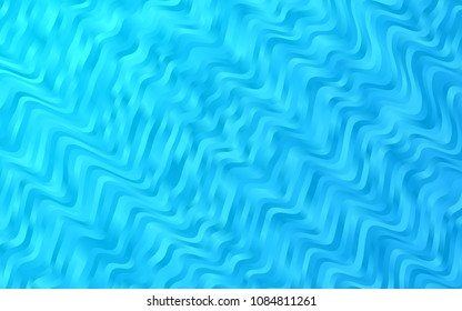 Light BLUE vector pattern with lamp shapes. Shining illustration, which consist of blurred lines, circles. A completely new marble design for your business.