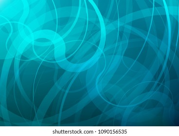 Light BLUE vector pattern with lamp shapes. Shining crooked illustration in marble style. A completely new template for your business design.