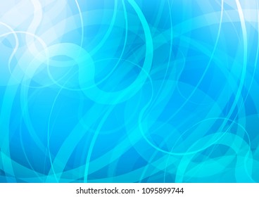 Light BLUE vector pattern with lamp shapes. Shining illustration, which consist of blurred lines, circles. The best blurred design for your business.