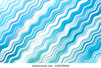 Light BLUE vector pattern with lamp shapes. Creative illustration in halftone marble style with gradient. Textured wave pattern for backgrounds.