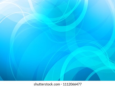 Light BLUE vector pattern with lamp shapes. Modern gradient abstract illustration with bandy lines. New composition for your brand book.