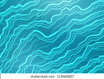 Light BLUE vector pattern with lamp shapes. A vague circumflex abstract illustration with gradient. A completely new marble design for your business.