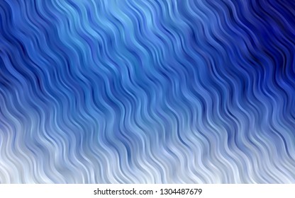Light BLUE vector pattern with lamp shapes. Modern gradient abstract illustration with bandy lines. Marble design for your web site.