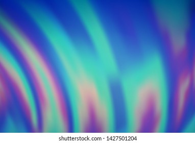 Light BLUE vector pattern with lamp shapes. Shining illustration, which consist of blurred lines, circles. A new texture for your  ad, booklets, leaflets.
