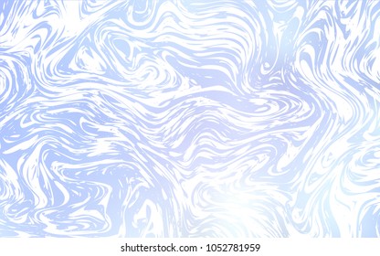 Light BLUE vector pattern with lava shapes. Colorful illustration in abstract marble style with gradient. A new texture for your  ad, booklets, leaflets.