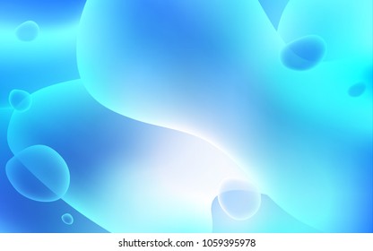 Light BLUE vector pattern with lava shapes. Creative illustration in halftone memphis style with gradient. The elegant pattern for brand book.