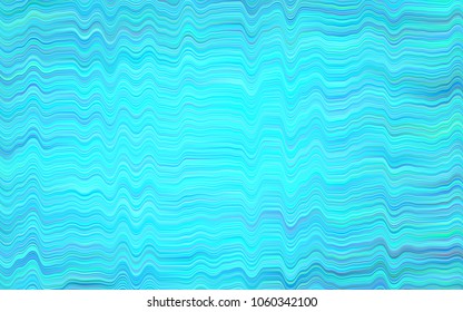 Light BLUE vector pattern with lava shapes. Glitter abstract illustration with wry lines. A completely new marble design for your business.