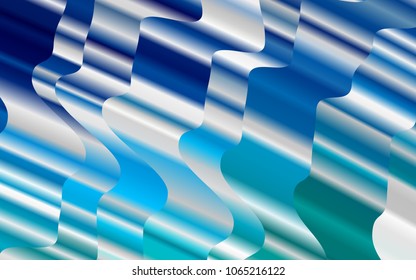 Light BLUE vector pattern with lava shapes. Modern gradient abstract illustration with bandy lines. The template for cell phone backgrounds.