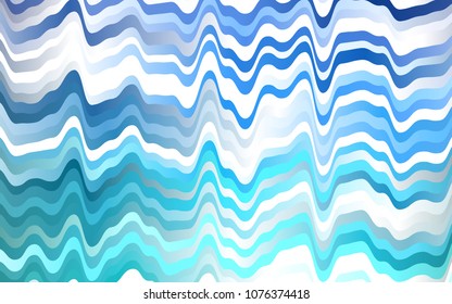 Light BLUE vector pattern with lava shapes. Shining illustration, which consist of blurred lines, circles. Pattern for your business design.