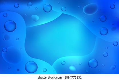 Light BLUE vector pattern with lava shapes. A vague circumflex abstract illustration with gradient. A new texture for your  ad, booklets, leaflets.