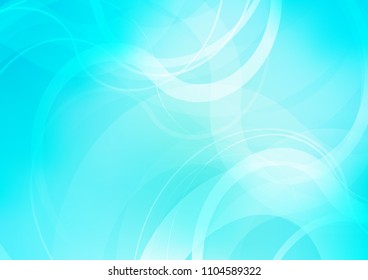Light BLUE vector pattern with lava shapes. Glitter abstract illustration with wry lines. Marble design for your web site.