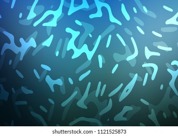 Light BLUE vector pattern with lava shapes. Shining crooked illustration in marble style. A completely new marble design for your business.