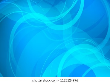 Light BLUE vector pattern with lava shapes. Glitter abstract illustration with wry lines. Marble design for your web site.
