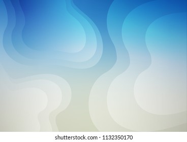 Light BLUE vector pattern with lava shapes. Shining illustration, which consist of blurred lines, circles. Marble design for your web site.