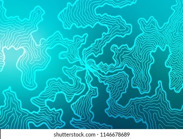 Light BLUE vector pattern with lava shapes. Creative illustration in halftone marble style with gradient. Marble design for your web site.