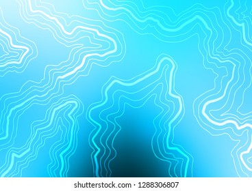 Light BLUE vector pattern with lava shapes. Modern gradient abstract illustration with bandy lines. A new texture for your  ad, booklets, leaflets.