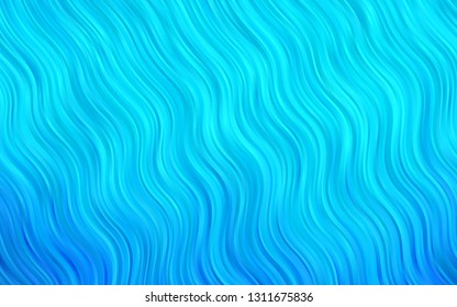 Light BLUE vector pattern with lava shapes. Modern gradient abstract illustration with bandy lines. The template for cell phone backgrounds.