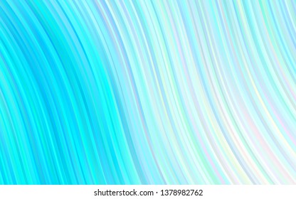 Light BLUE vector pattern with lava shapes. Creative geometric illustration in marble style with gradient. A new texture for your  ad, booklets, leaflets.